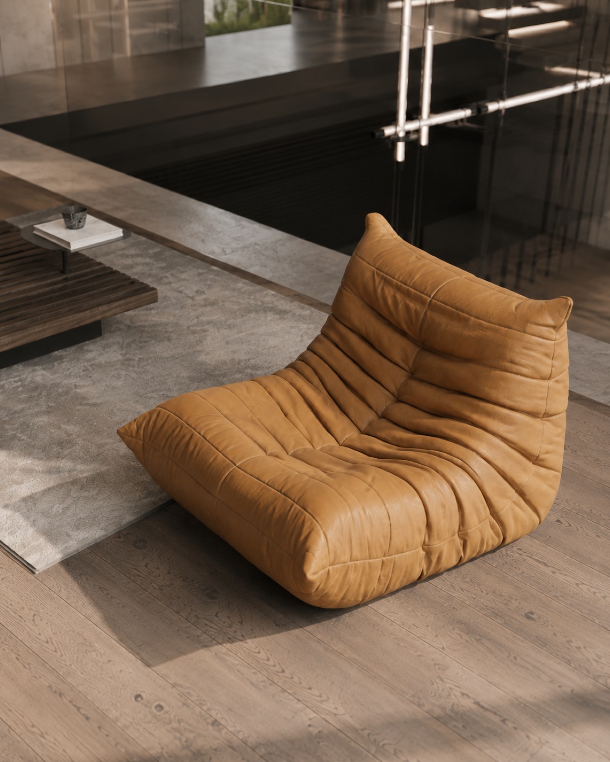 Overhead view of the Togo lounge chair